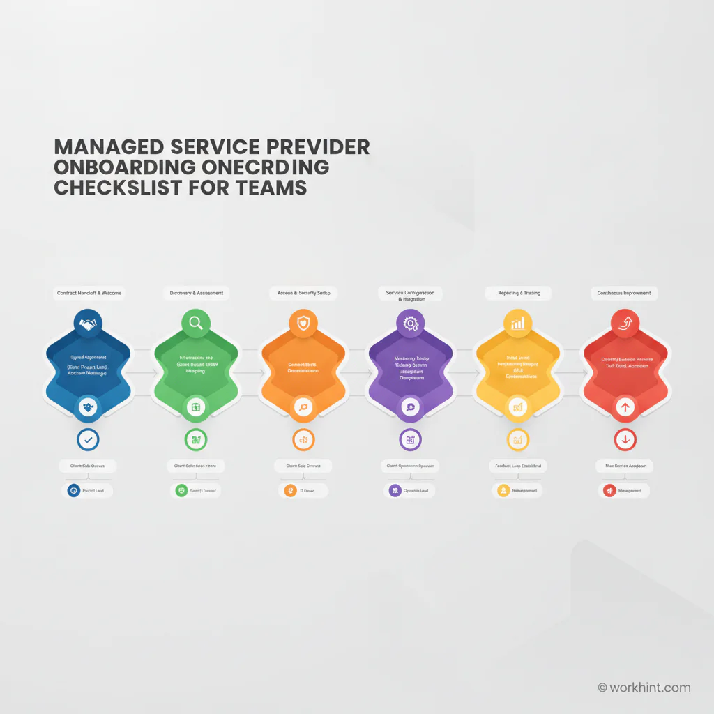 Managed service provider onboarding workflow from handoff through reviews
