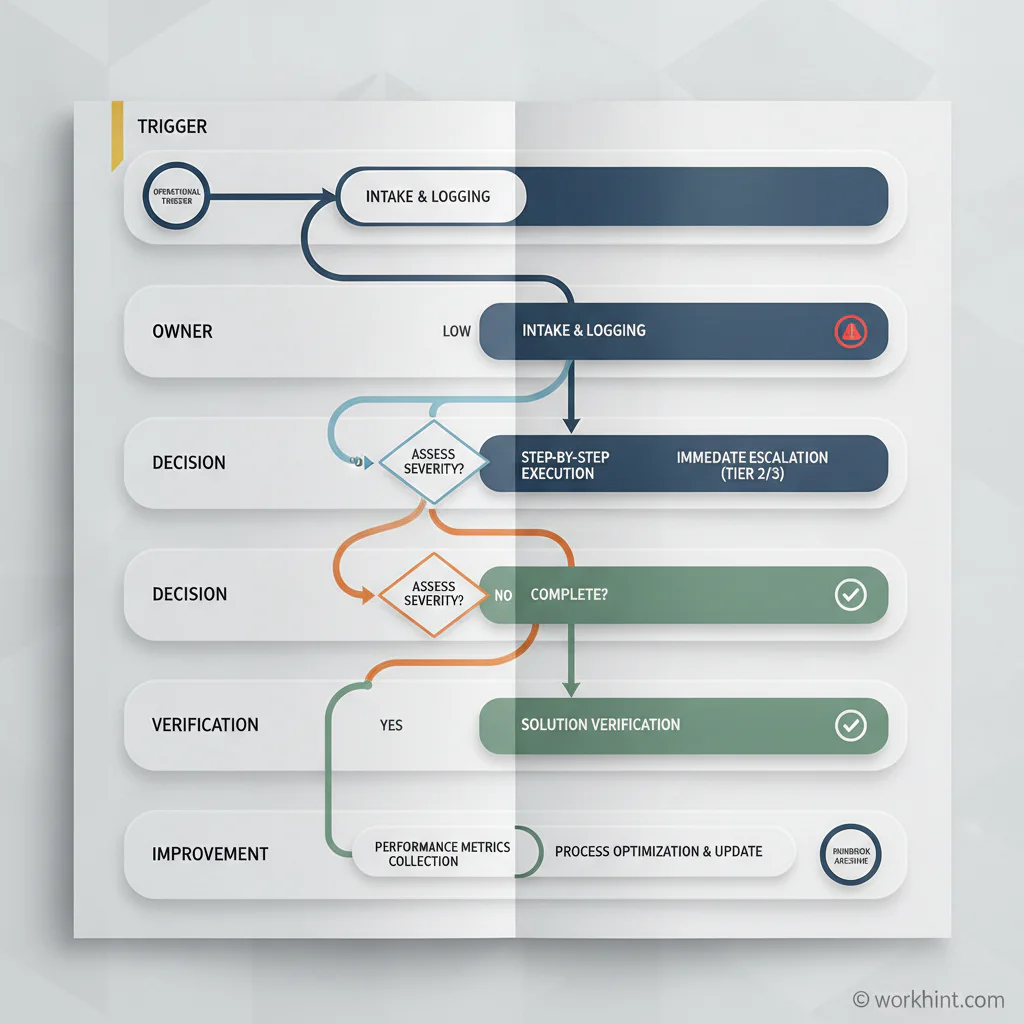 Operations runbook workflow map
