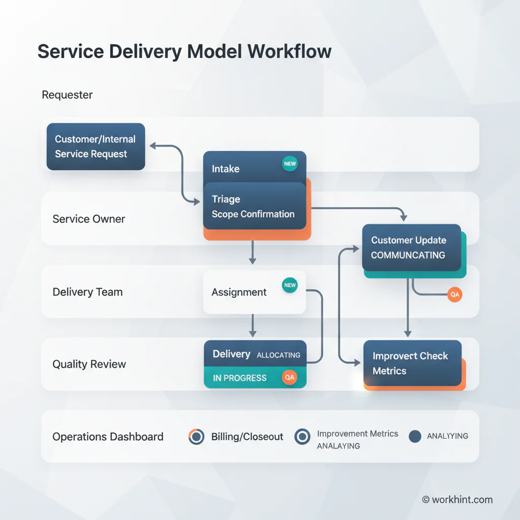 Service delivery model workflow