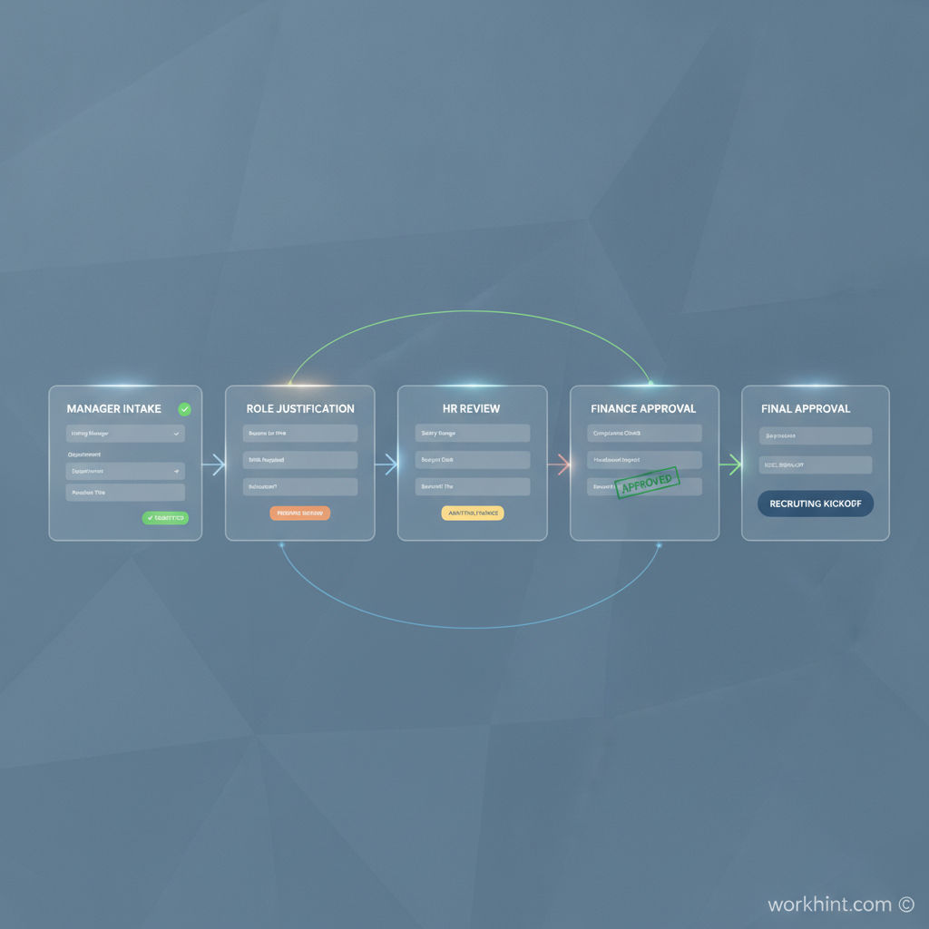 Job requisition approval workflow visual