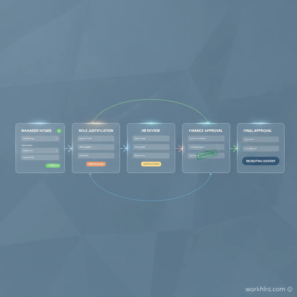 Job requisition approval workflow visual