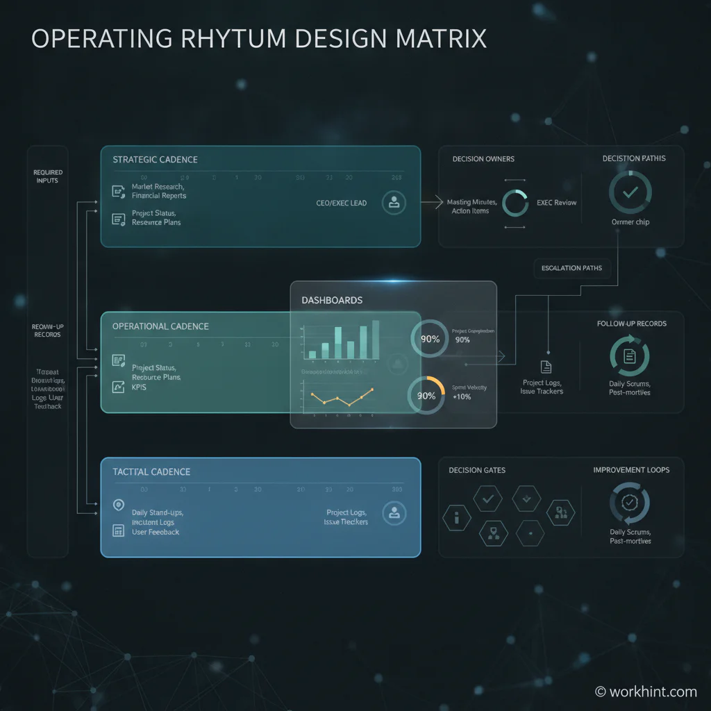 Operating rhythm design matrix for business teams