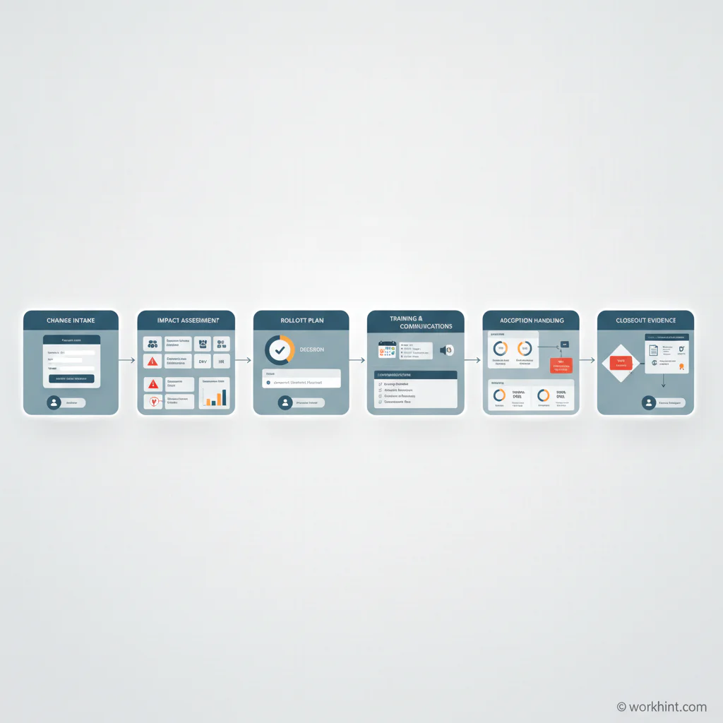 Change management process operating model for business teams