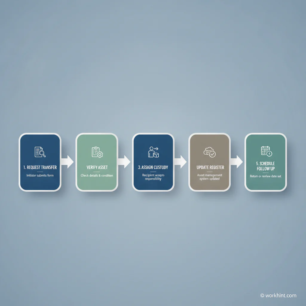 Editorial workflow visual for Asset Handover Form Template for Business Teams