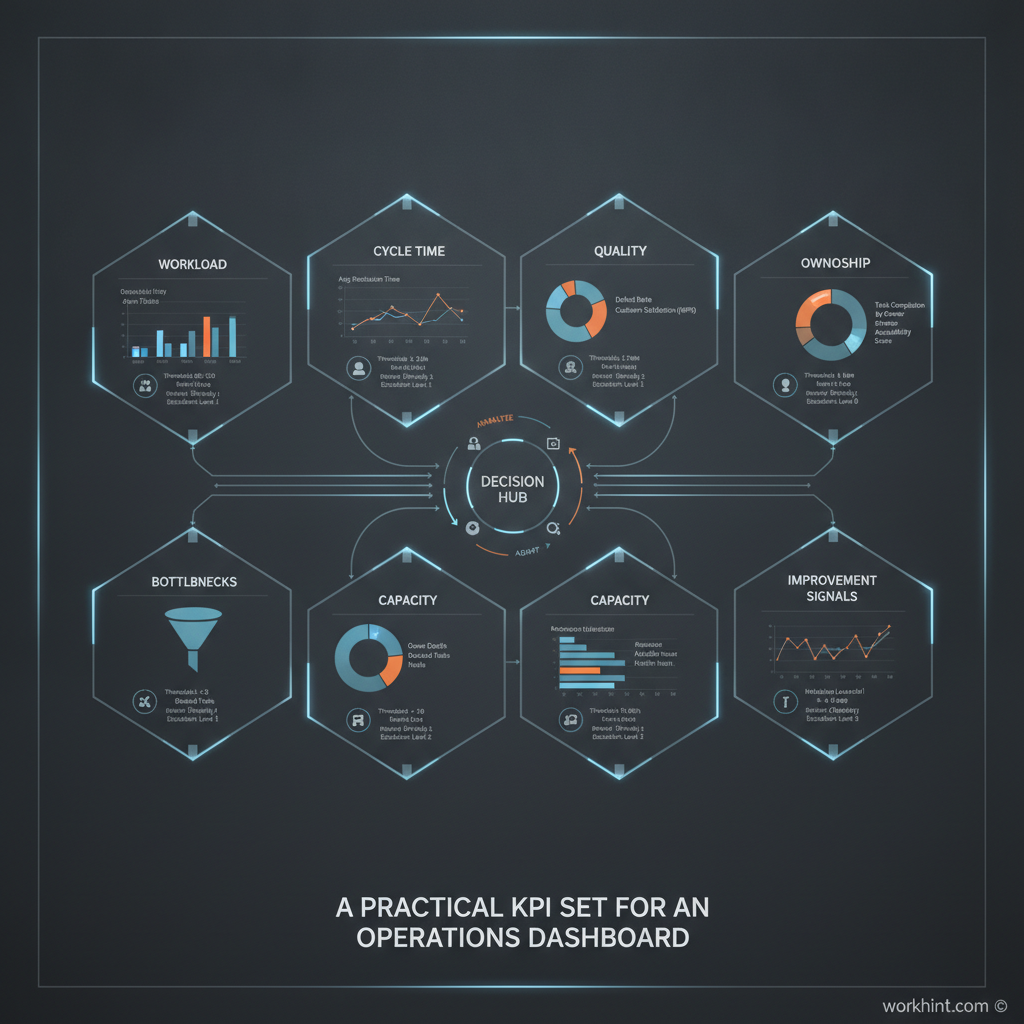 Operations dashboard KPI system with metric owners and escalation path