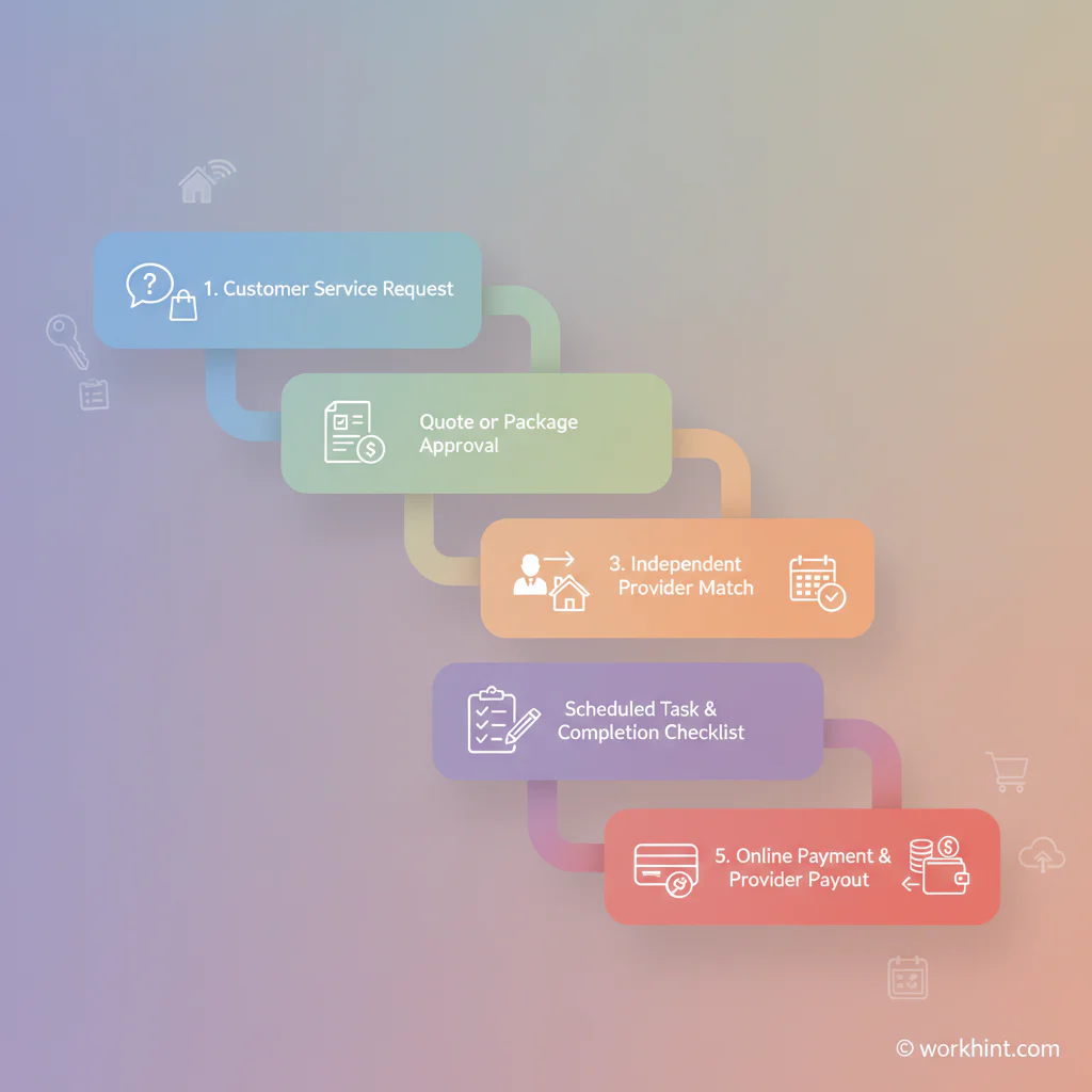 Concierge business platform workflow