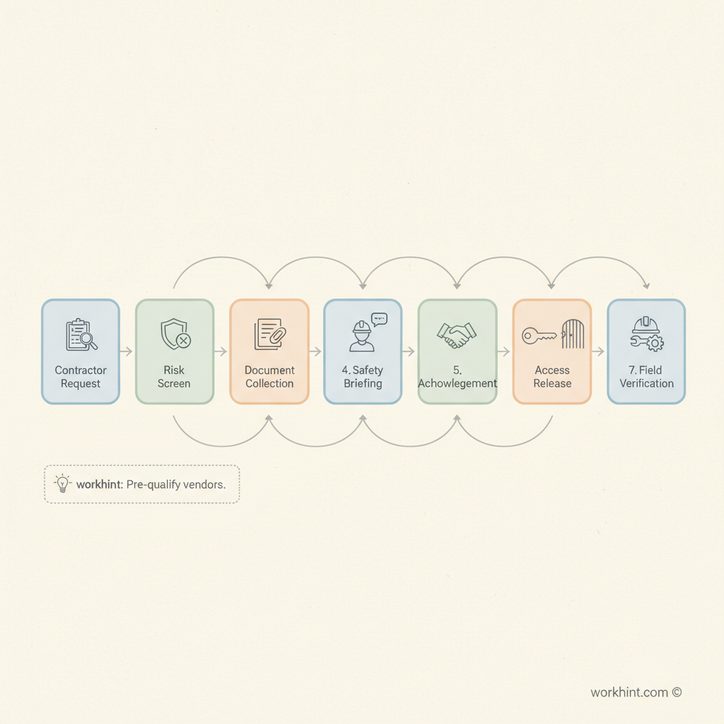 Contractor safety orientation readiness workflow