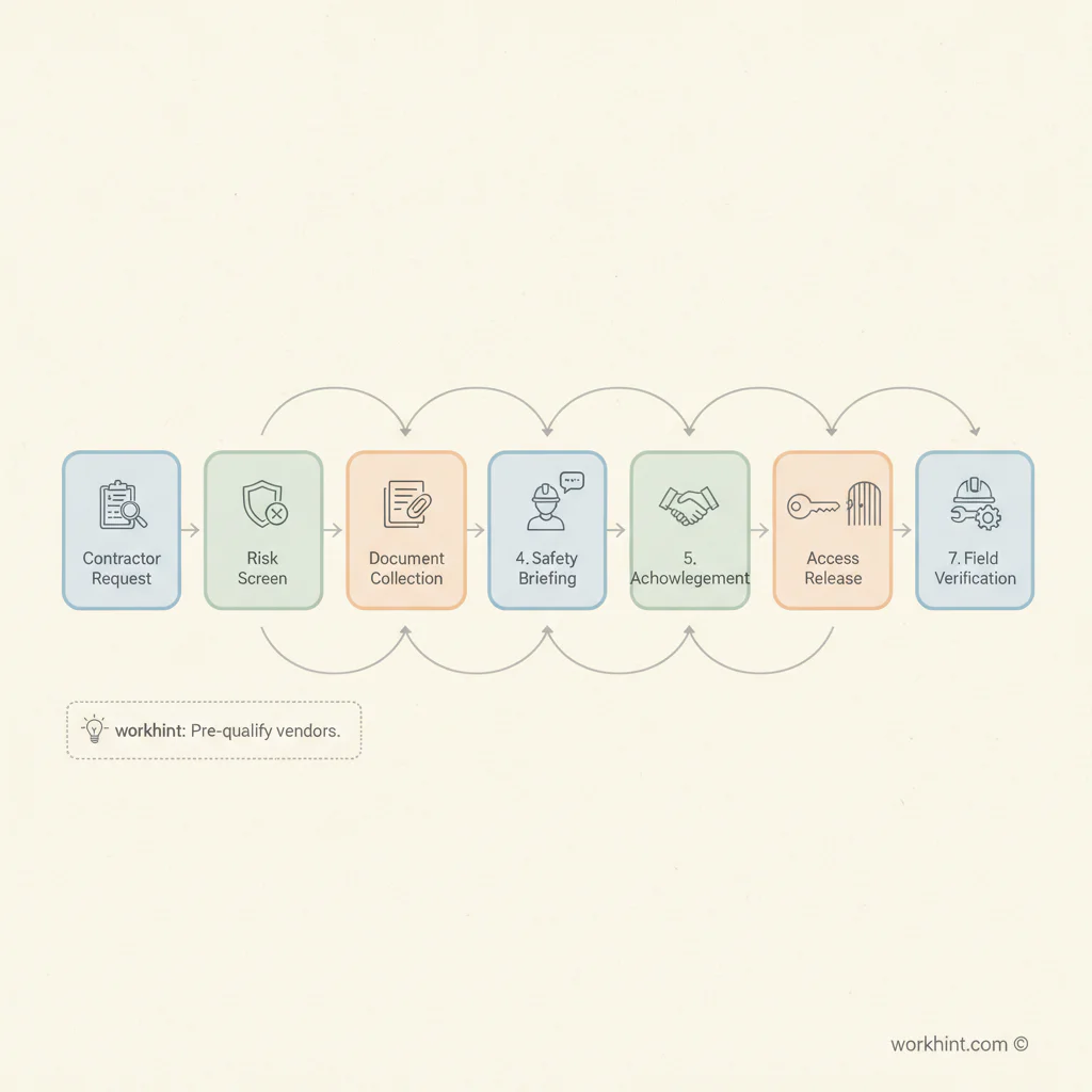 Contractor safety orientation readiness workflow