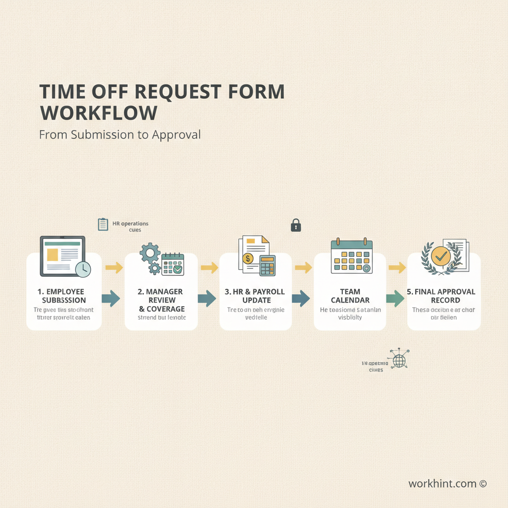 Time off request form workflow visual for business teams