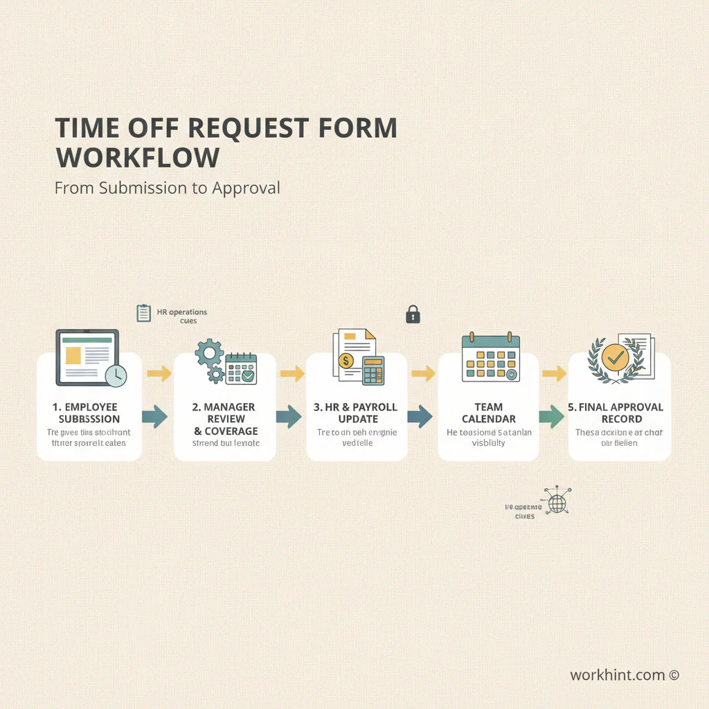 Time off request form workflow visual for business teams