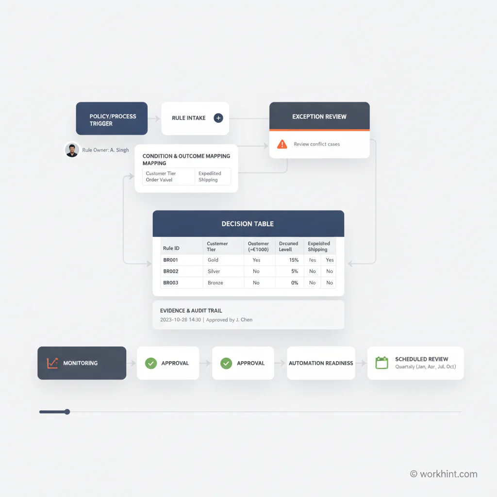 Business rules documentation workflow