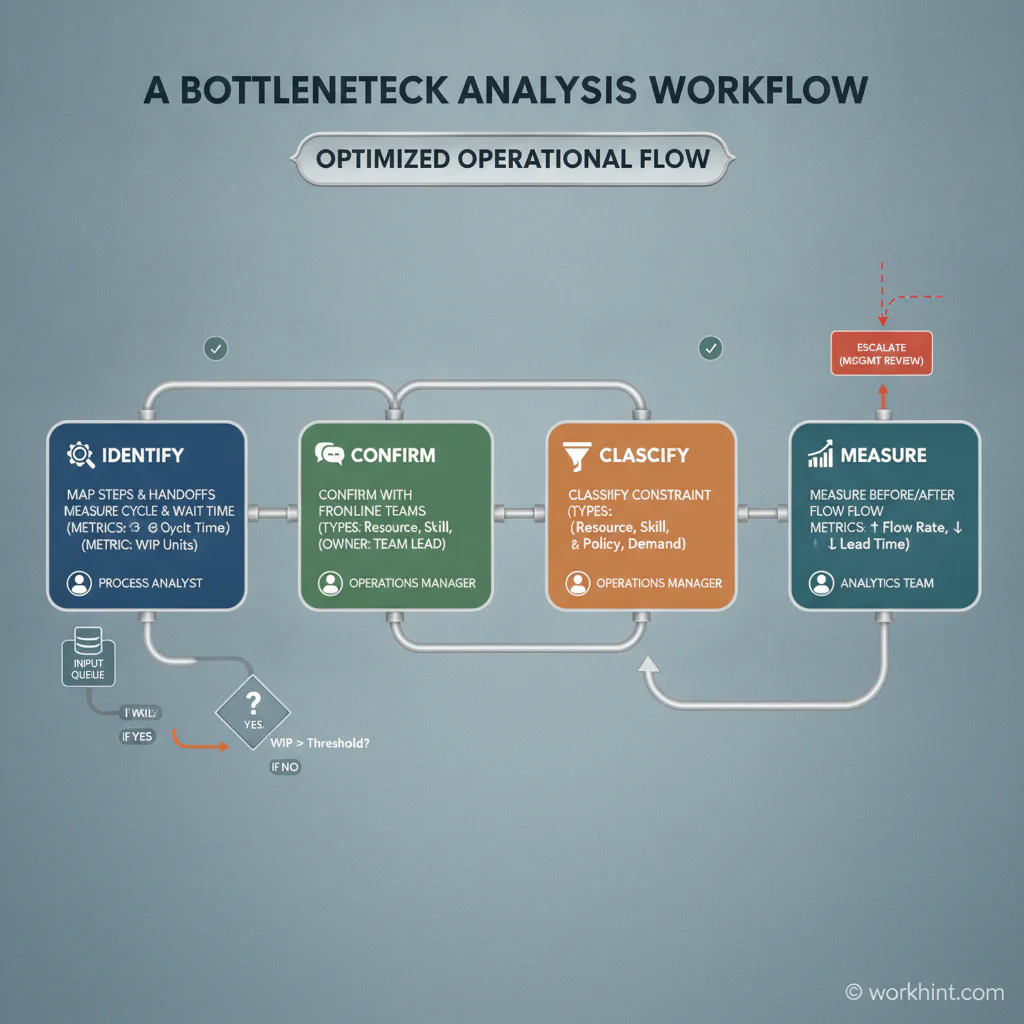 Operational bottleneck analysis workflow