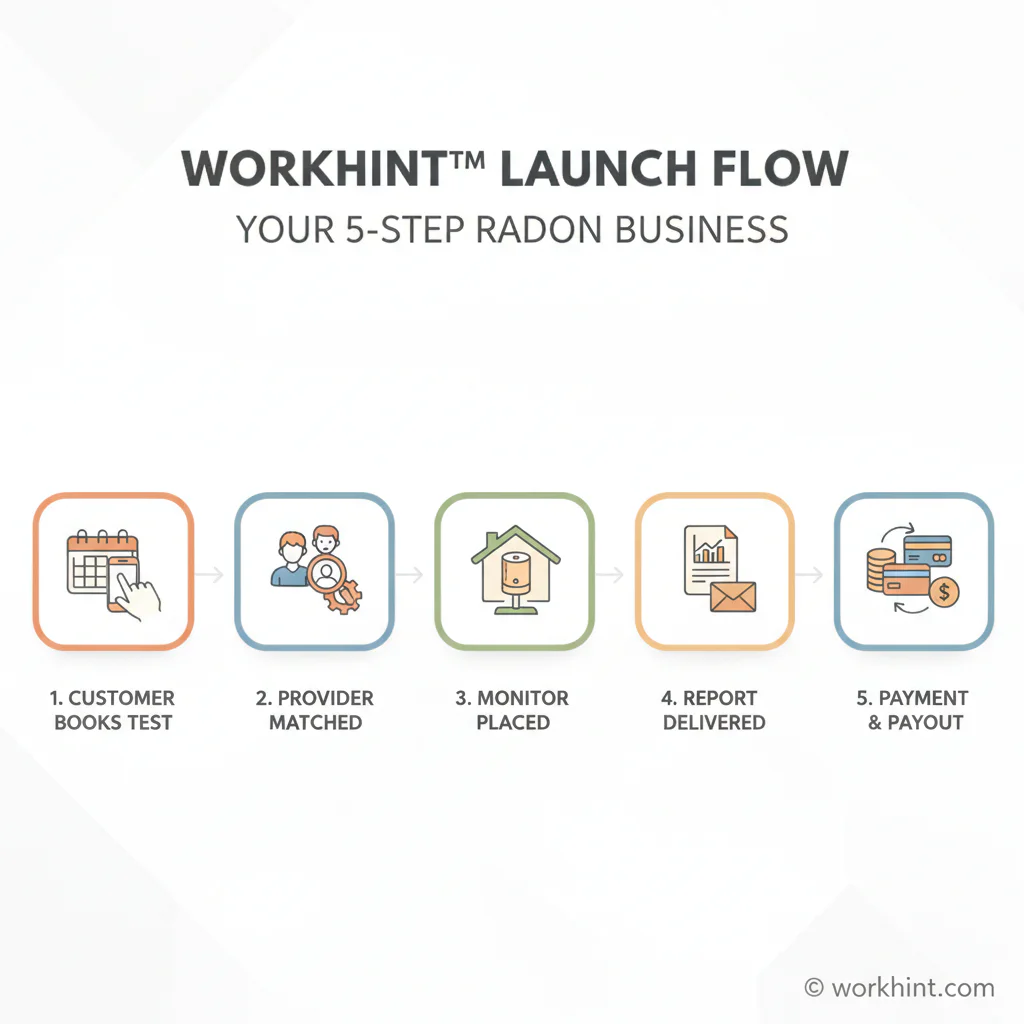 Radon testing business operating workflow