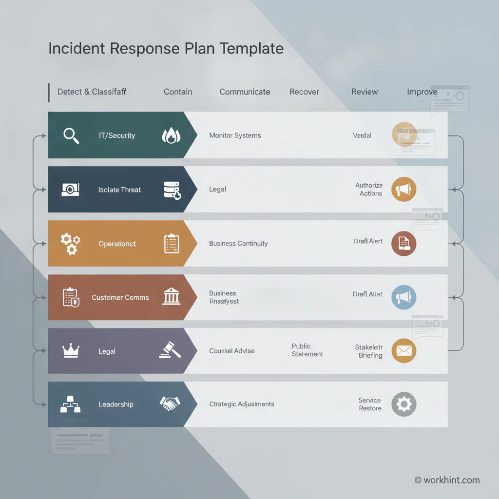 Incident response plan workflow visual
