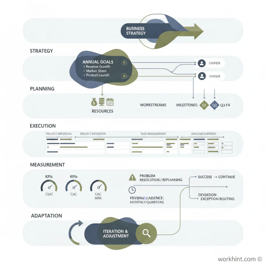 Operational planning workflow map