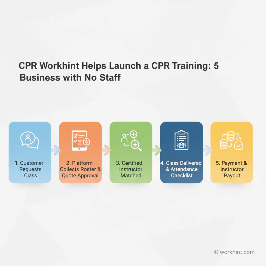 CPR training business operating flow