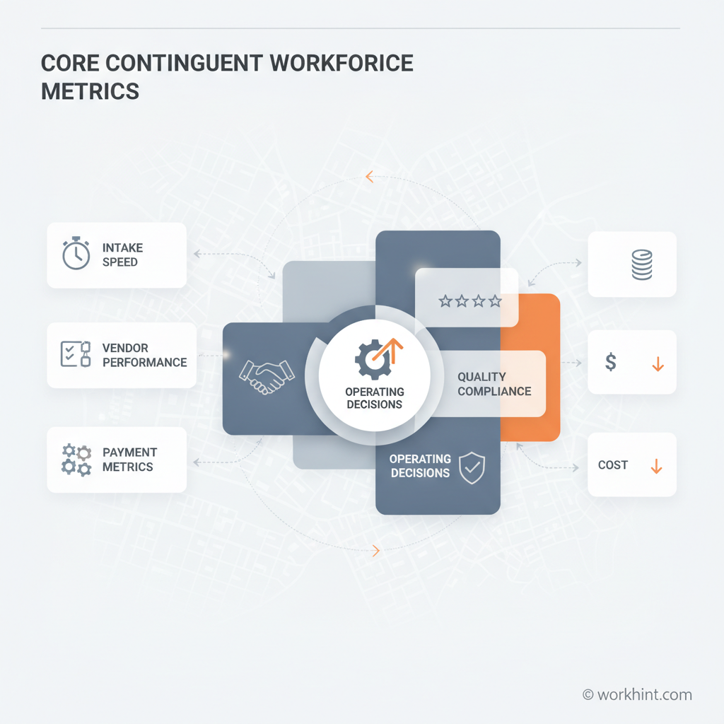 Contingent workforce metrics dashboard model