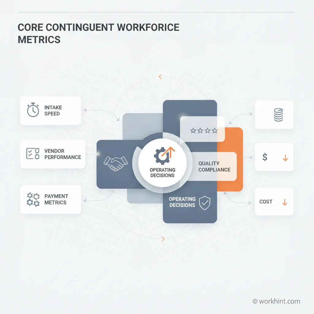 Contingent workforce metrics dashboard model