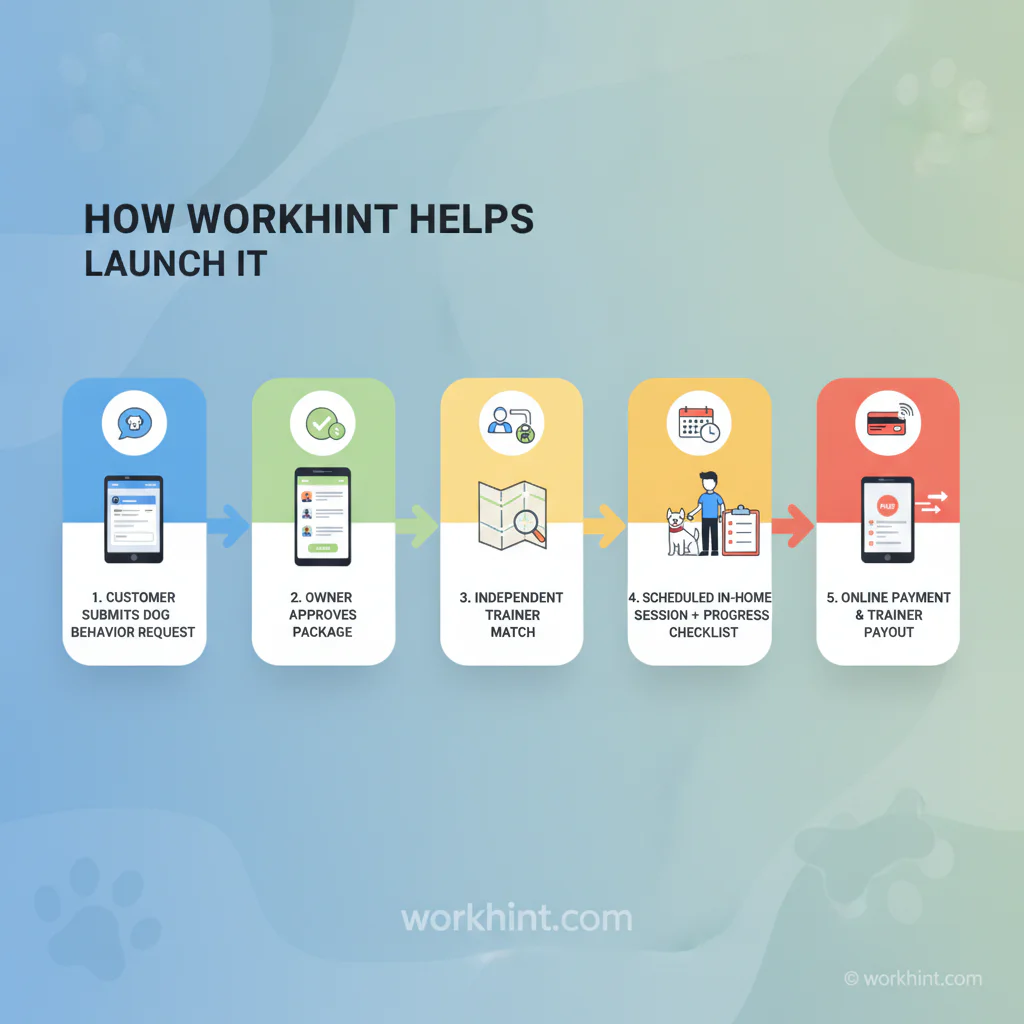 Dog training business operating workflow