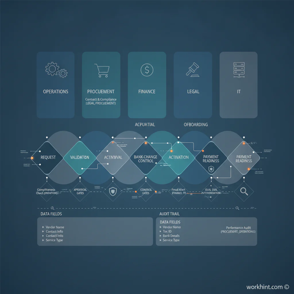 Vendor master data management workflow map