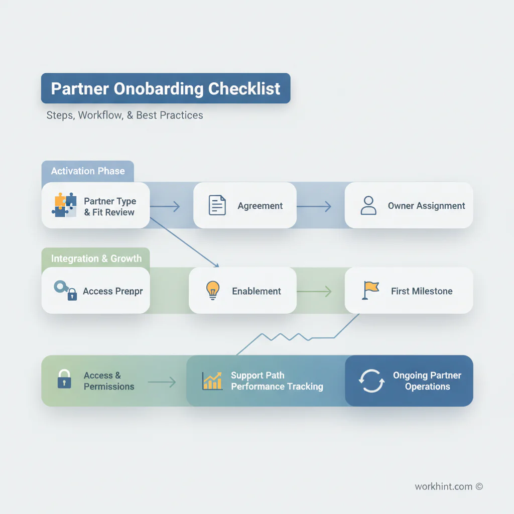 Partner onboarding workflow map