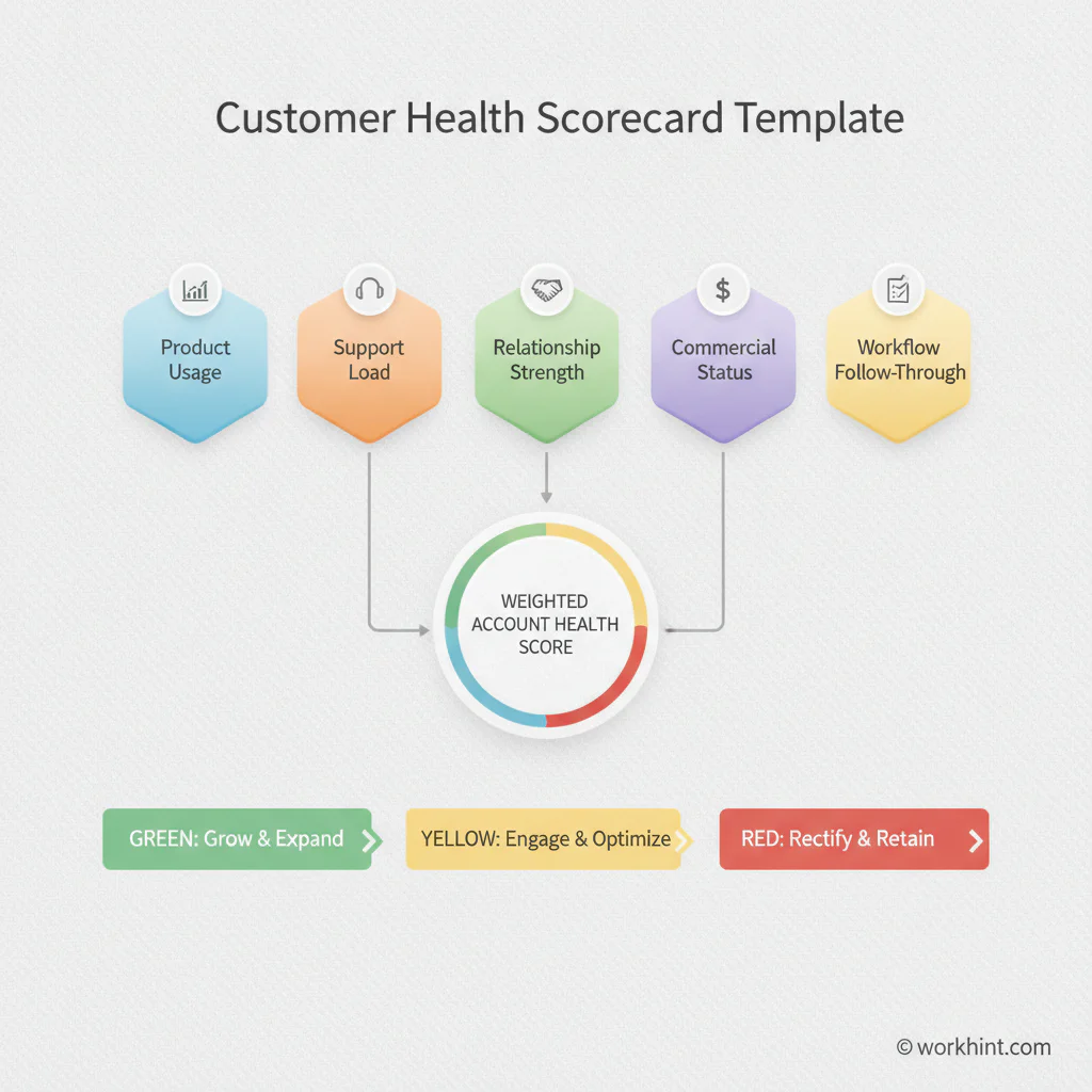 Customer health scorecard model visual