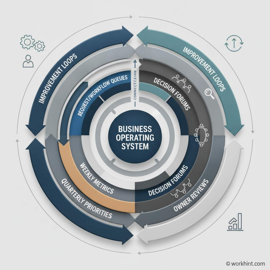 Business operating system cadence diagram