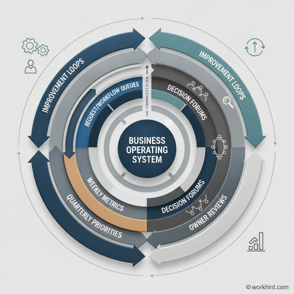 Business operating system cadence diagram