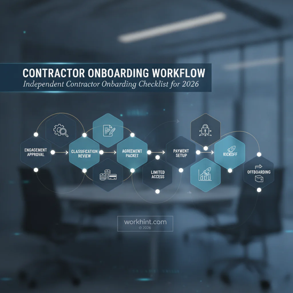 Independent contractor onboarding workflow