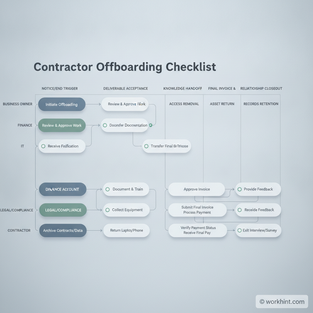 Contractor offboarding workflow checklist