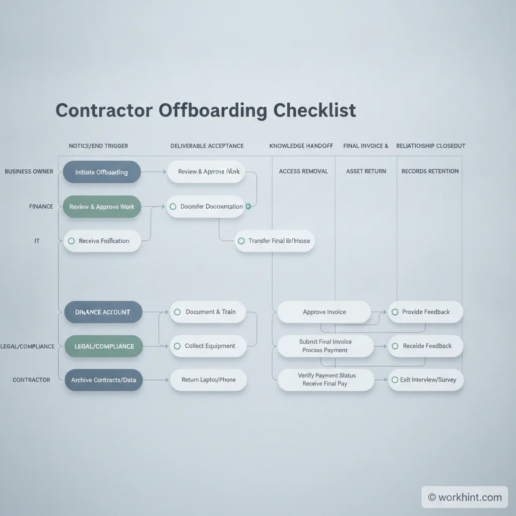 Contractor offboarding workflow checklist