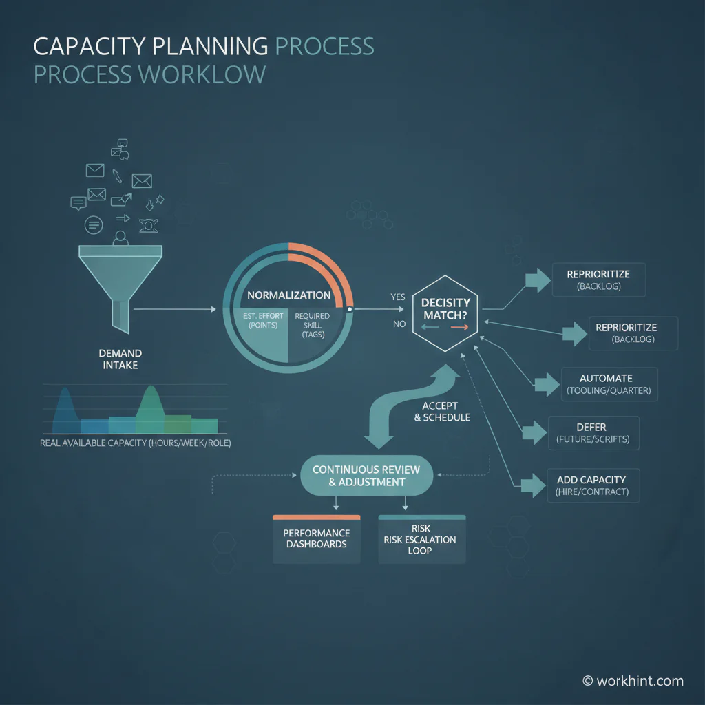 Capacity planning process workflow