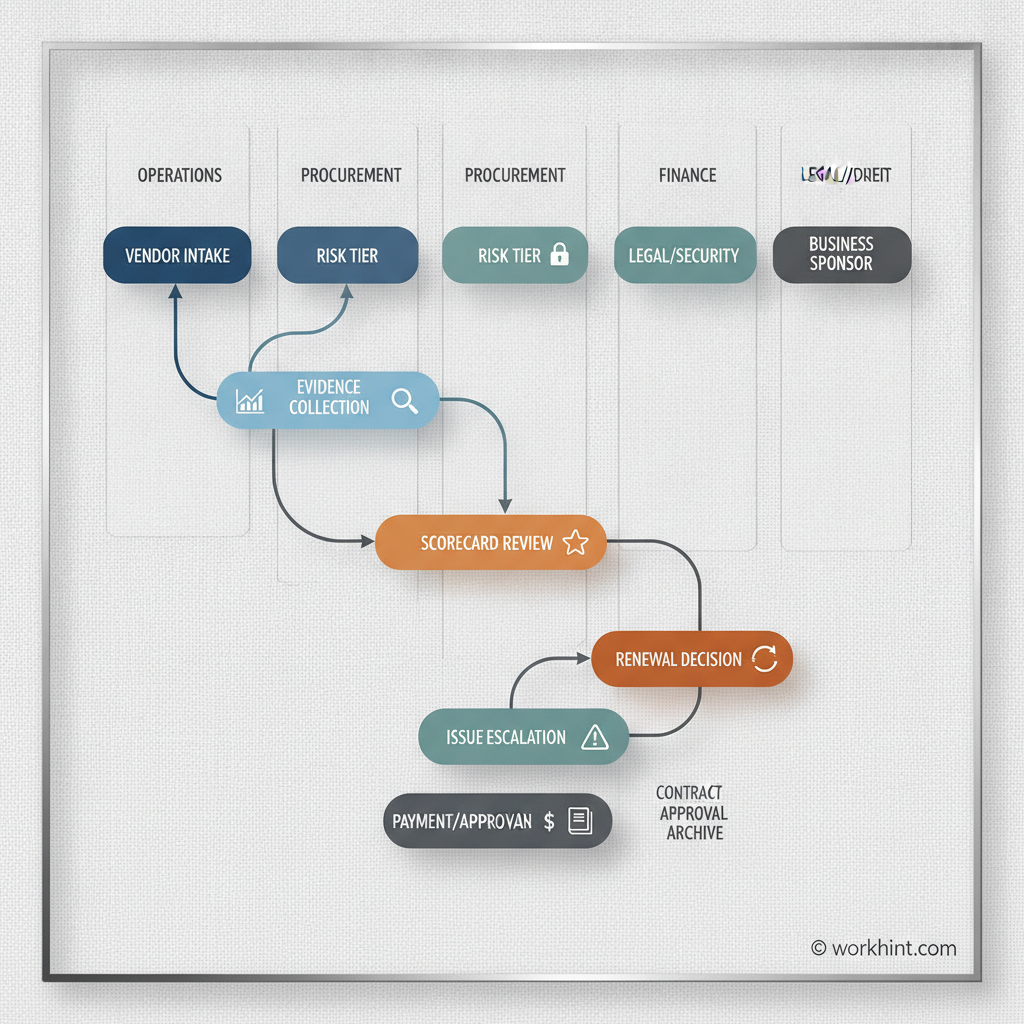 Vendor performance workflow map