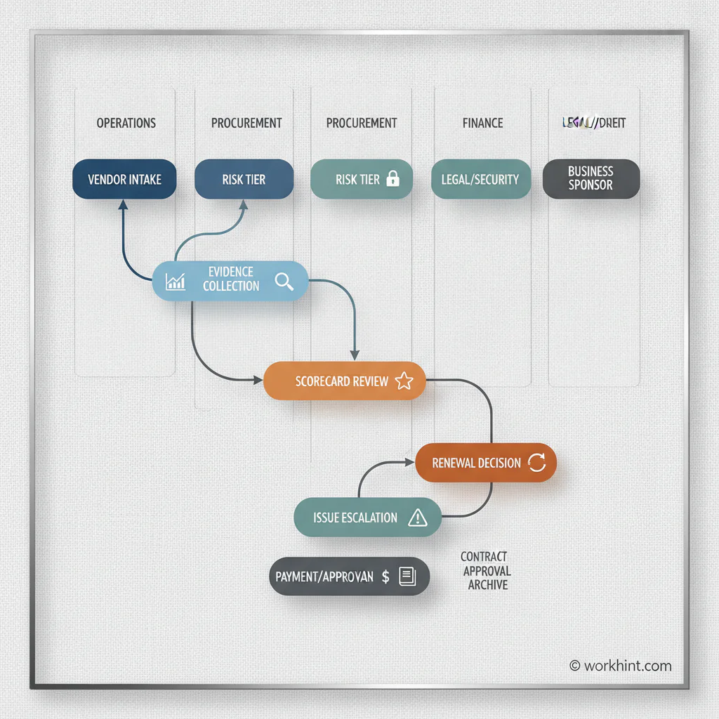 Vendor performance workflow map