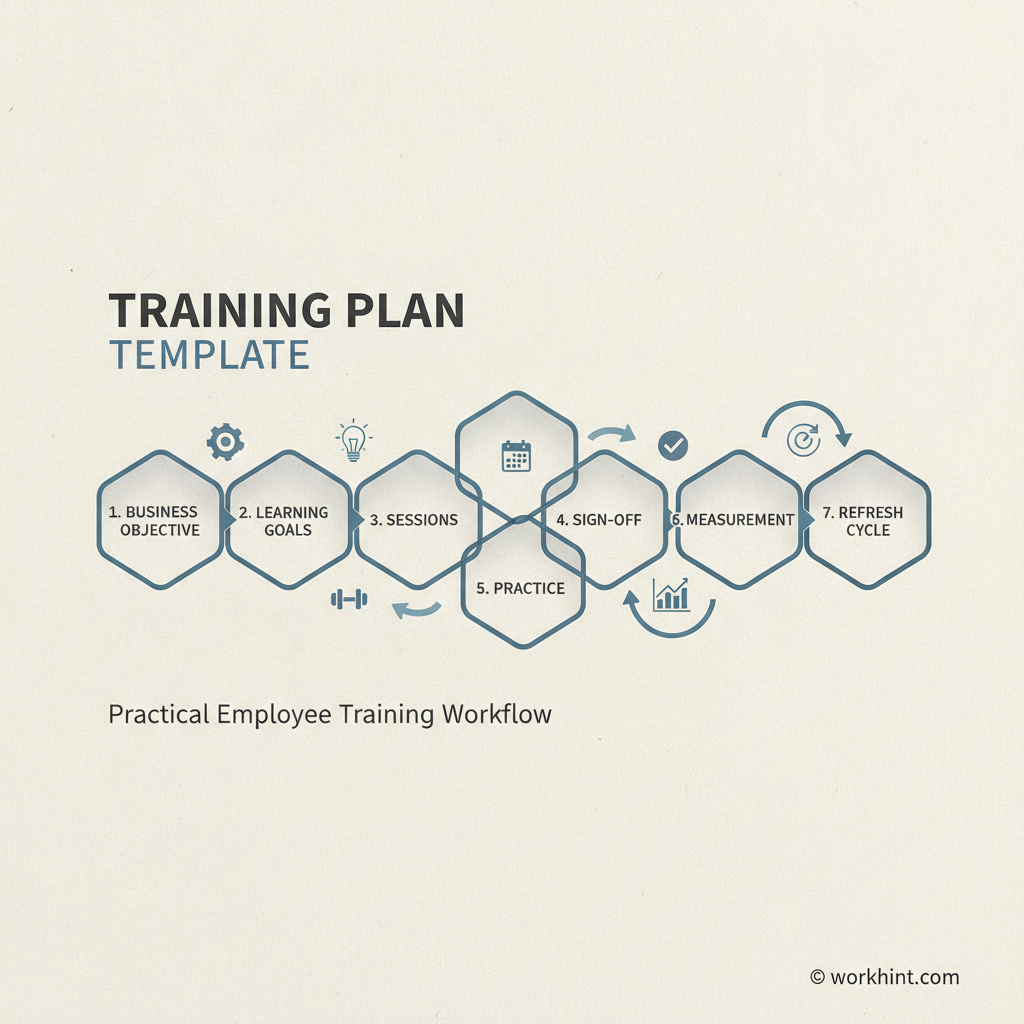 Training plan workflow infographic