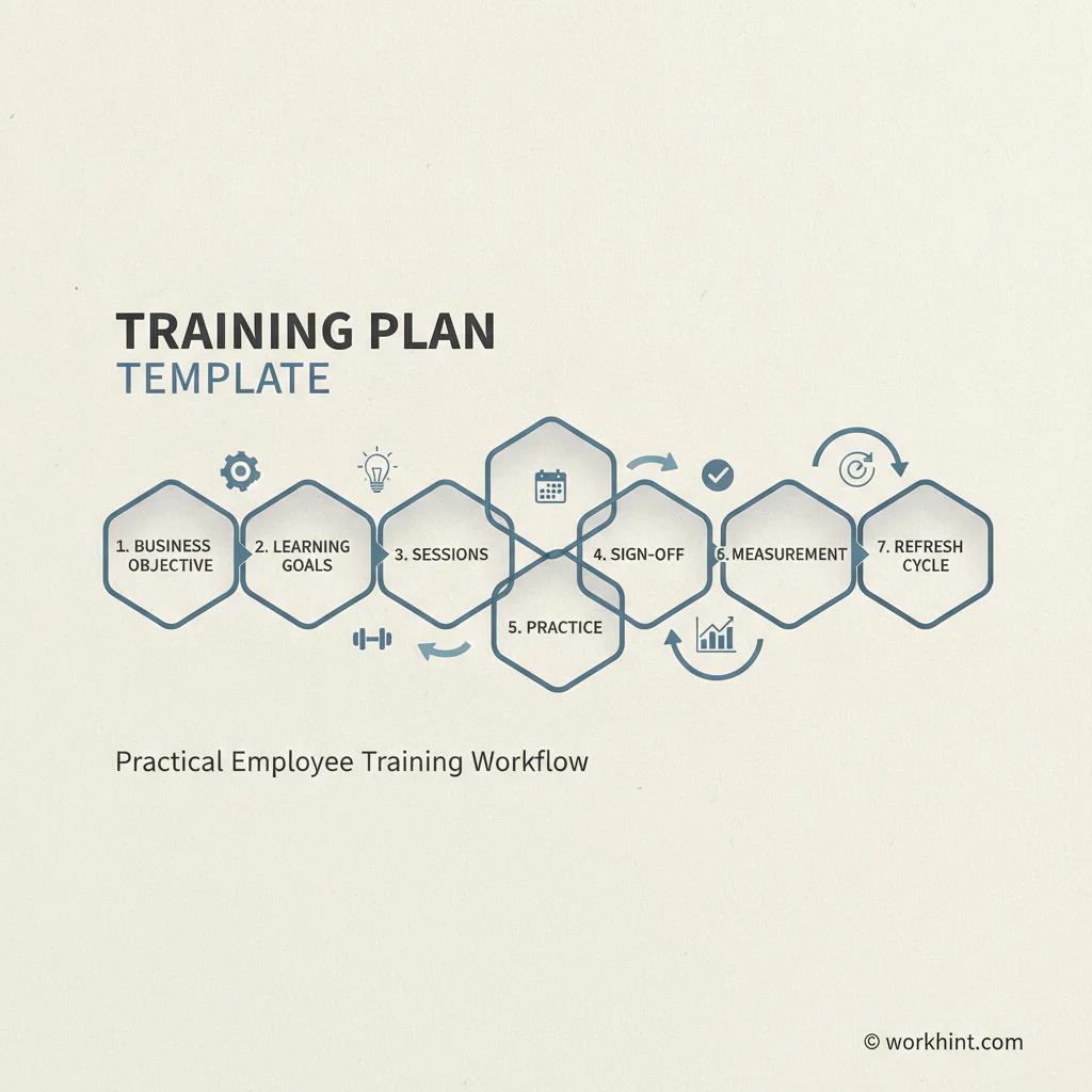Training plan workflow infographic