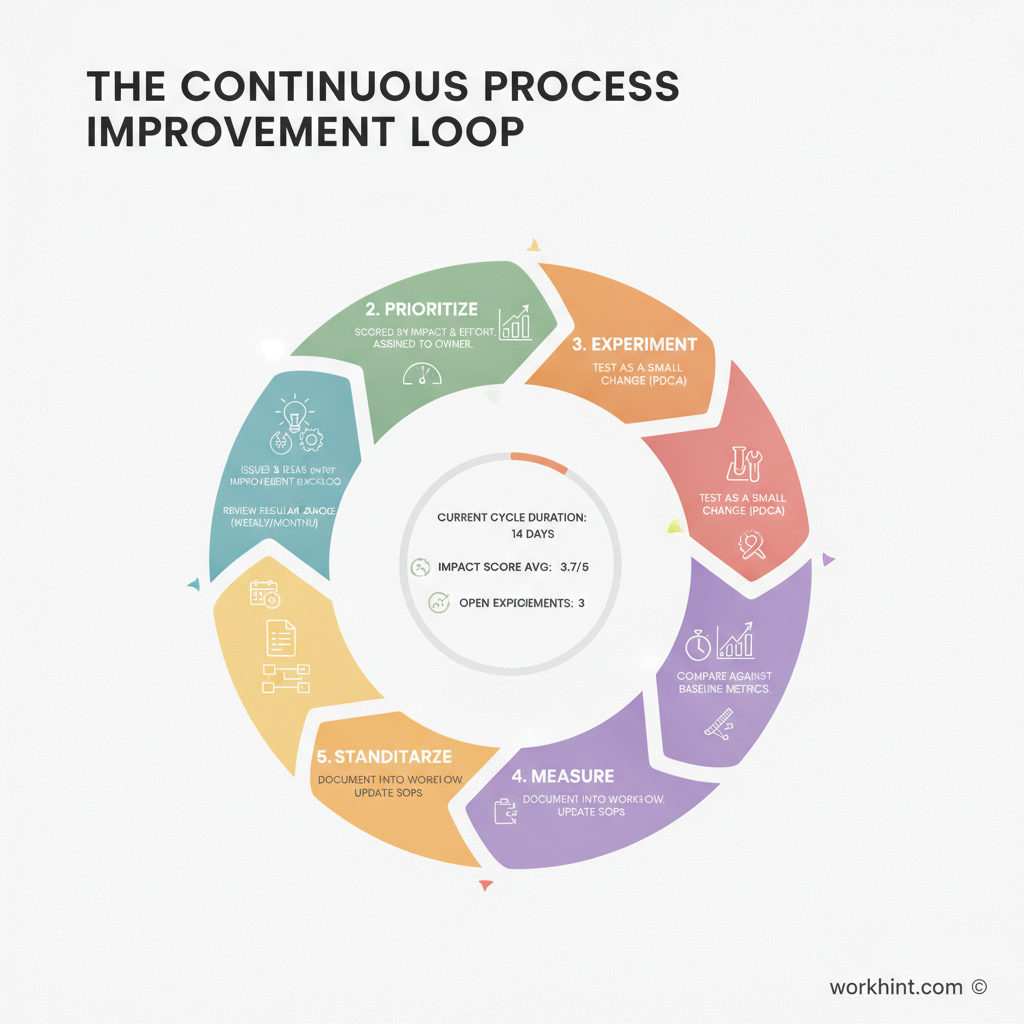 Continuous process improvement workflow