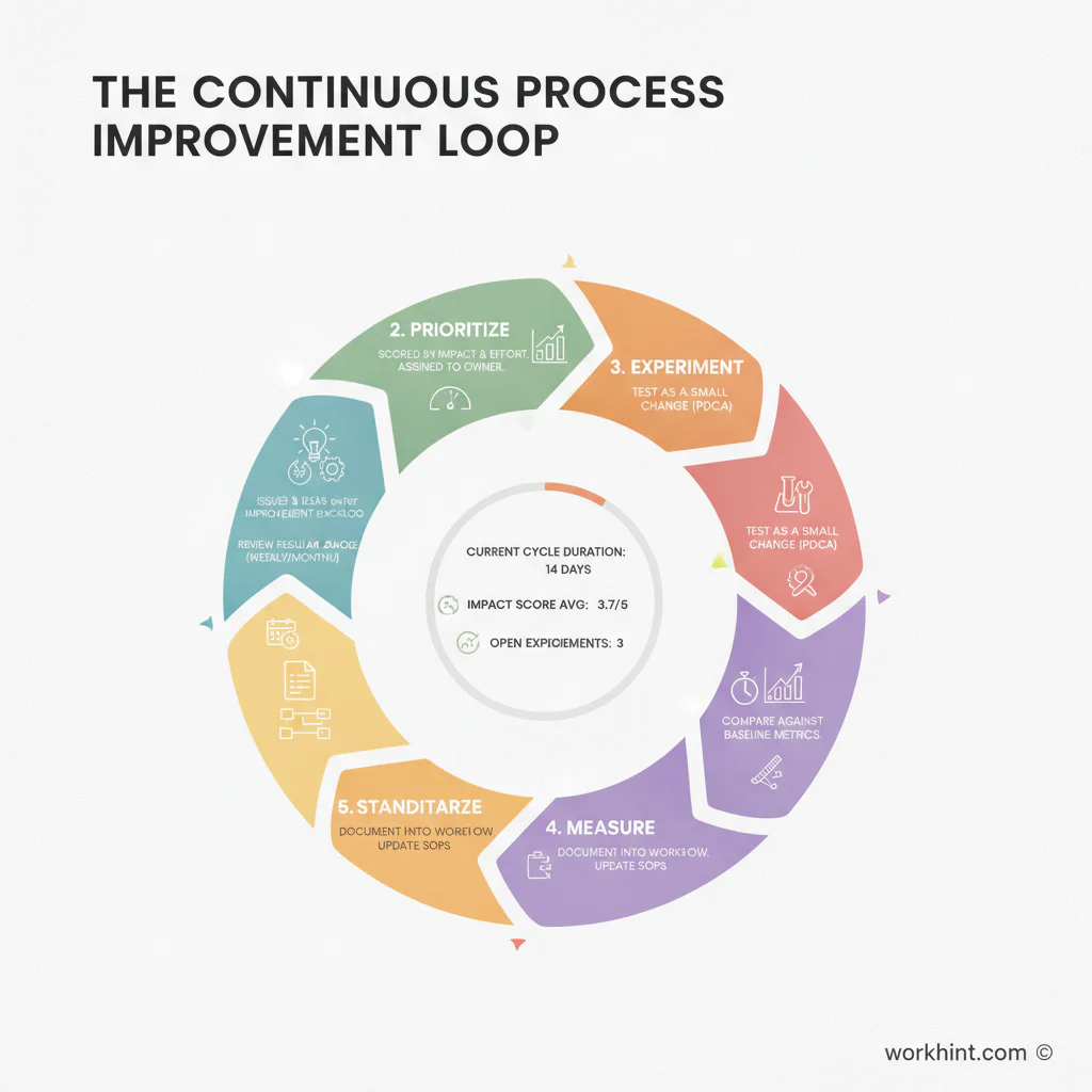 Continuous process improvement workflow