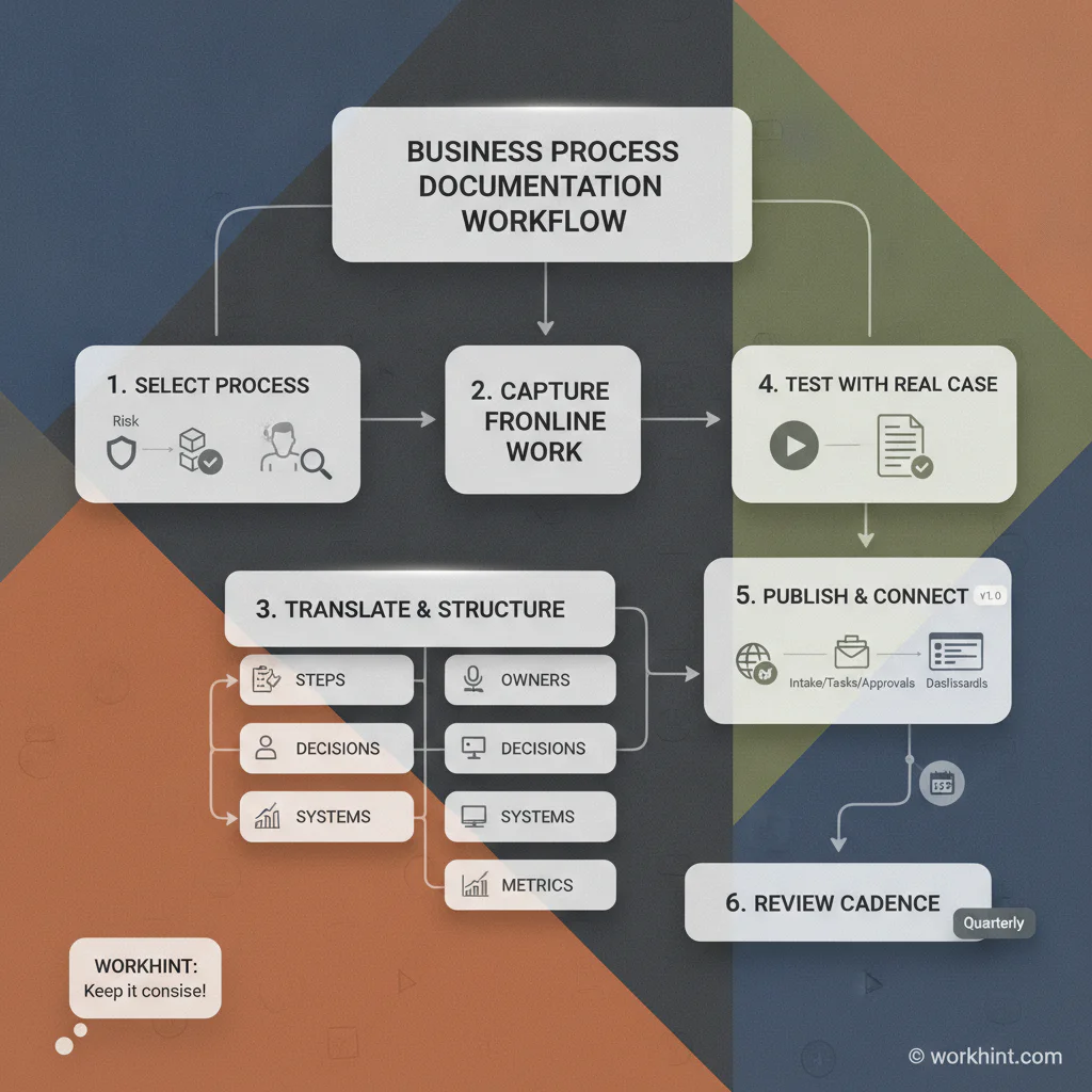 Business process documentation workflow