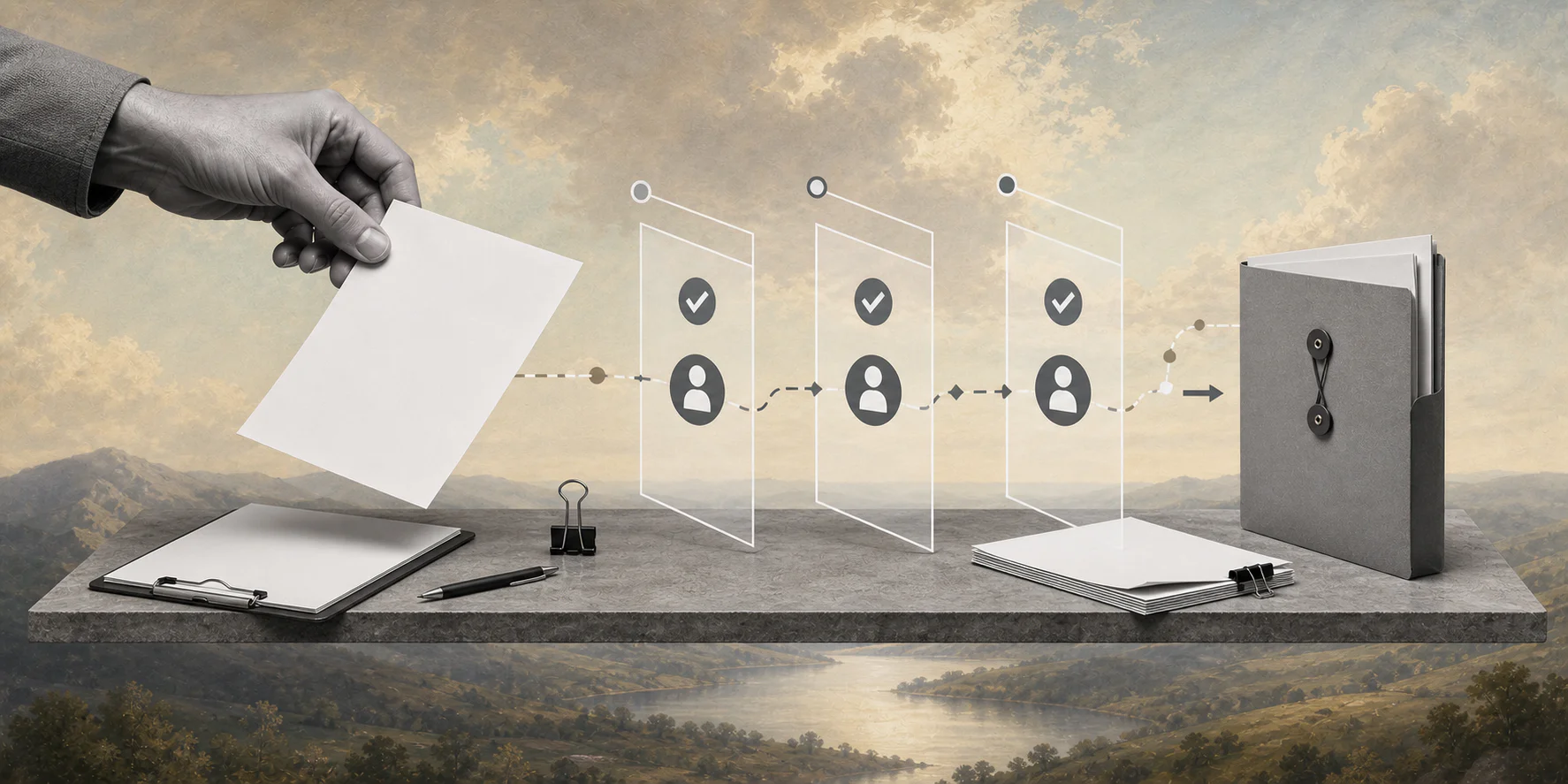 Contractor change order approval workflow for external workforce teams