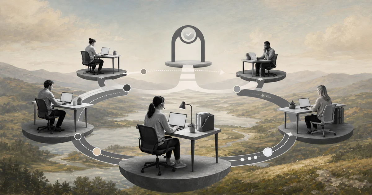 Distributed team workflow for remote operations