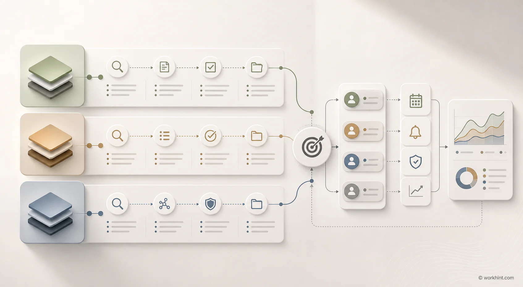 Layered process audit checklist workflow visual