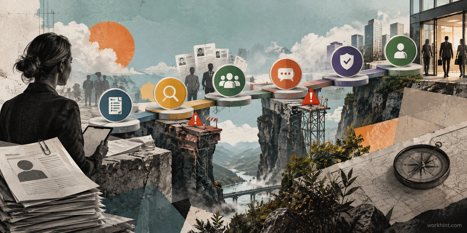 Staffing time to fill workflow visual