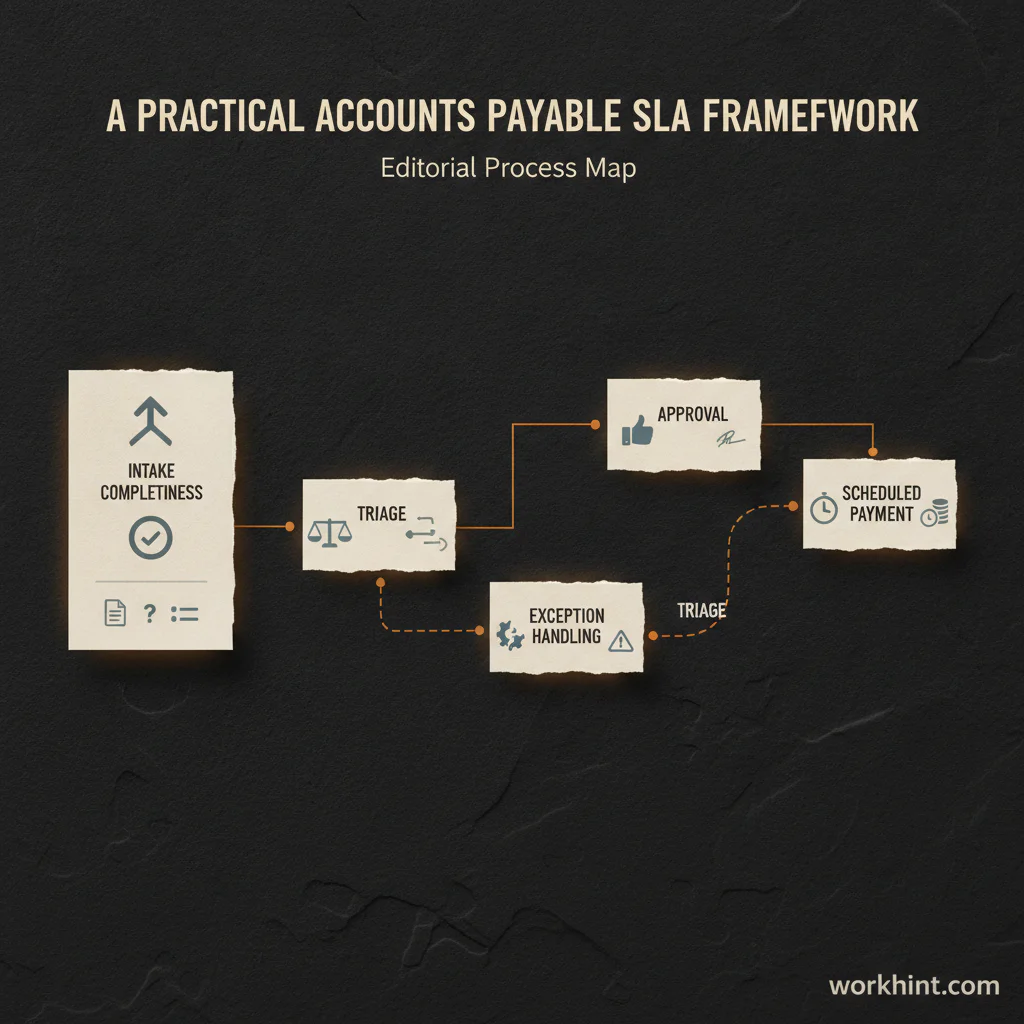 Accounts payable SLA workflow from invoice intake through payment scheduling