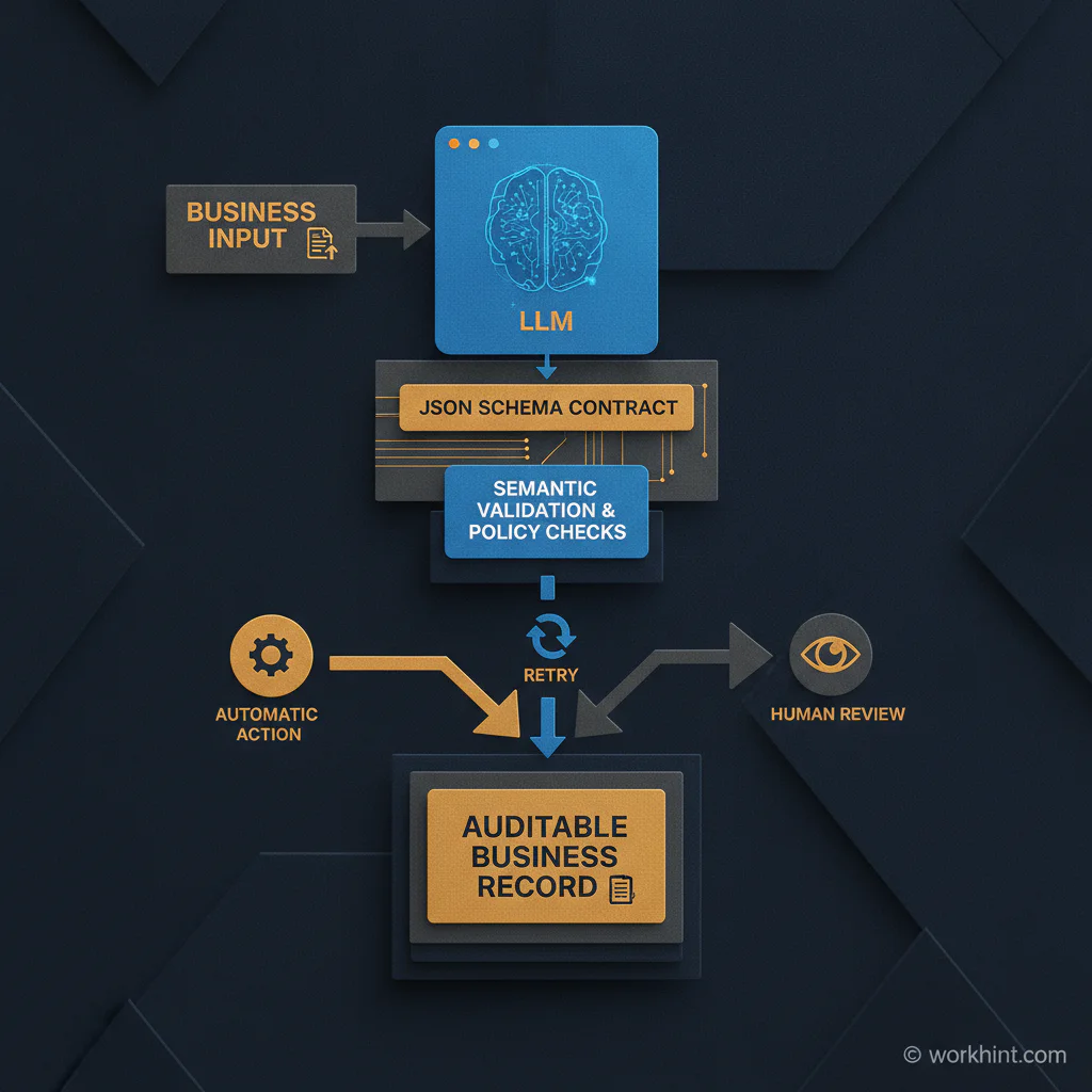 Production control model for LLM structured outputs
