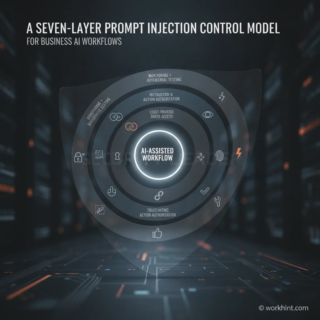 Seven-layer prompt injection control model for business AI workflows