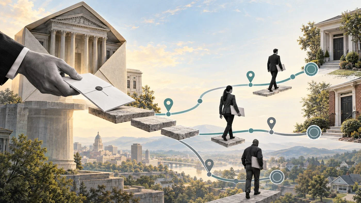 Process serving business routing legal documents through a local provider network