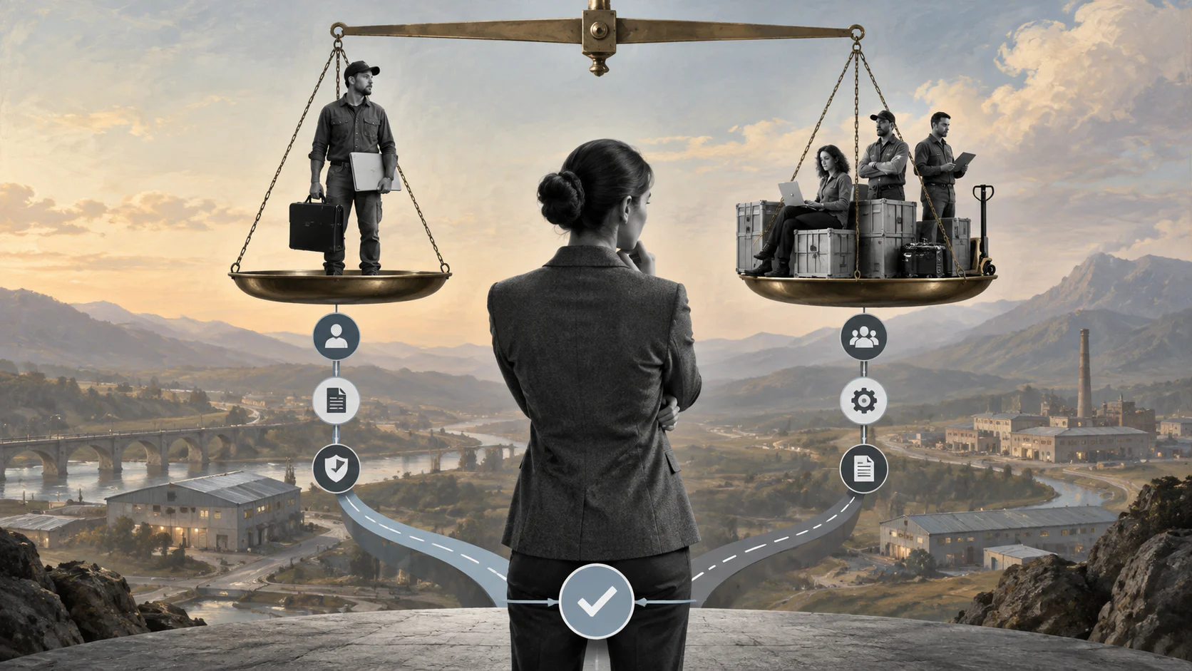 Vendor and contractor engagement paths through different business approval controls